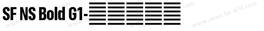 SF NS Bold G1字体转换